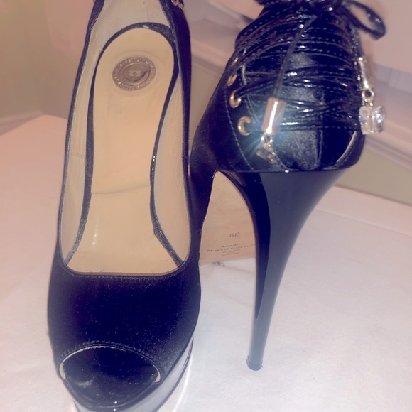 Elisabetta Franchi Peep Toe Heels 👠 - Picture 2 of 9